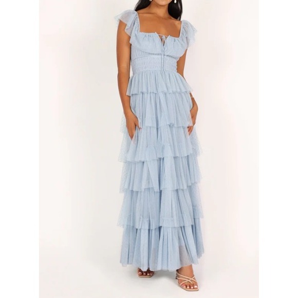 Petal & Pup Dresses & Skirts - PETAL & PUP Belle Maxi Dress In Blue Women Size Small Tulle Formal Summer Party